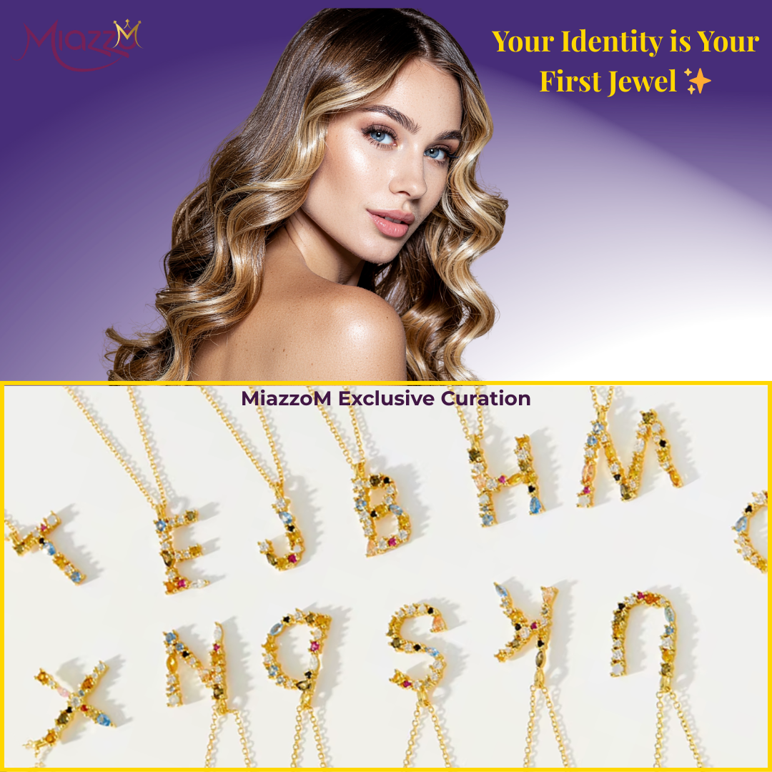 Identity Jewel | Initial in 925 Silver and Multicolored Stones